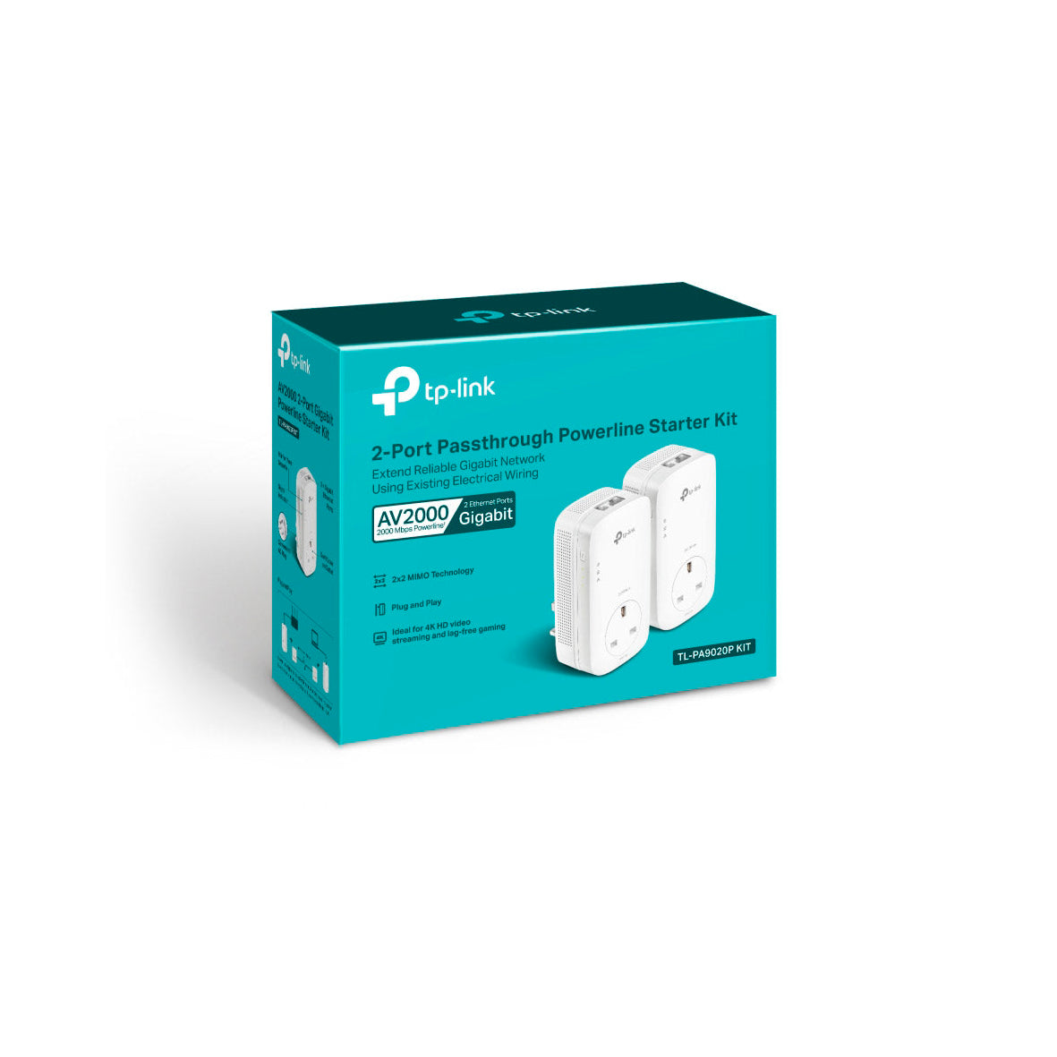Tp-Link - Powerline Kit with Passthrough  TL-PA9020P - White