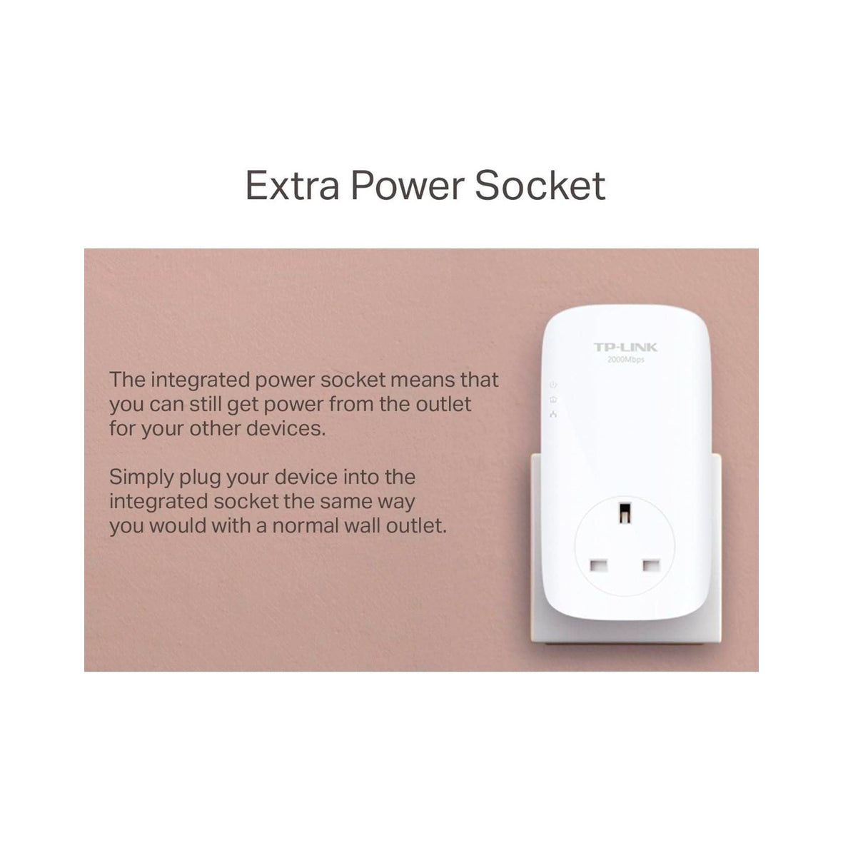 Tp-Link - Powerline Kit with Passthrough  TL-PA9020P - White