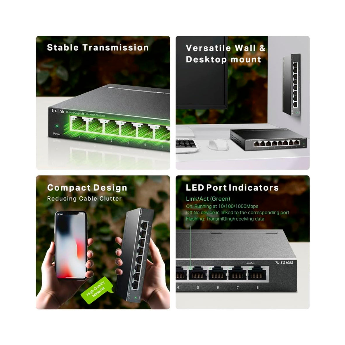 Tp-Link - 8 Port Gigabit Desktop Switch - TL-SG108S