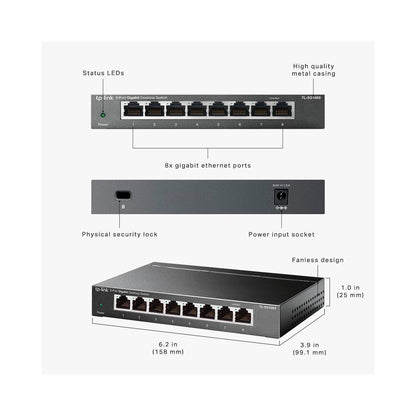 Tp-Link - 8 Port Gigabit Desktop Switch - TL-SG108S