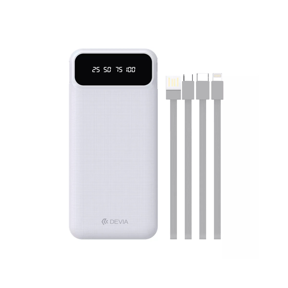 Devia - 10000mah Digital Display Powerbank - White