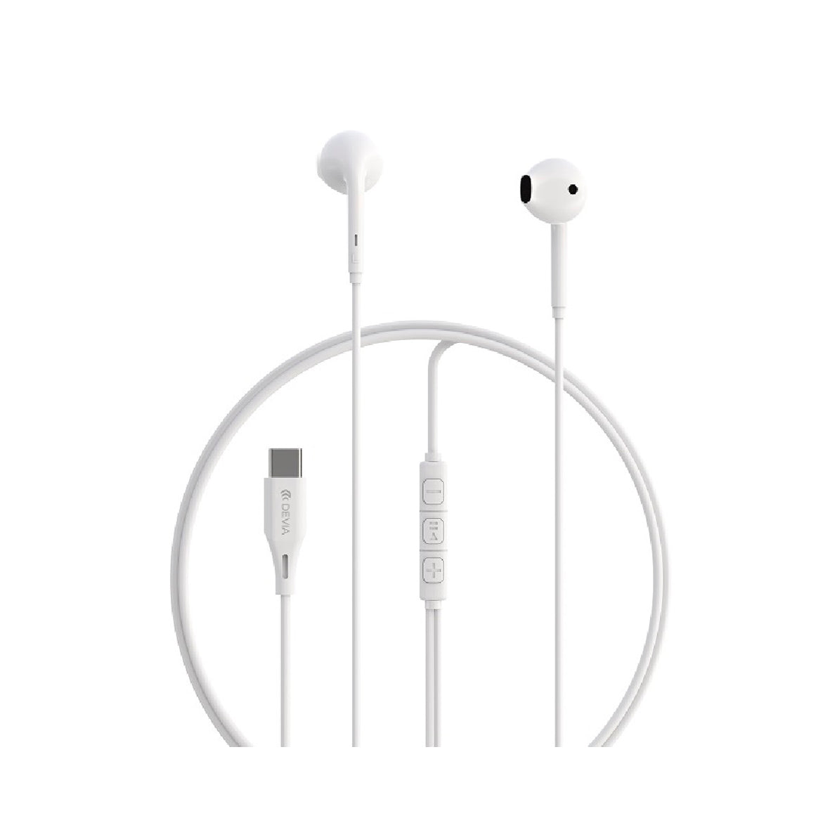 Devia - Earphones wired Kintone USB-C With Microphone