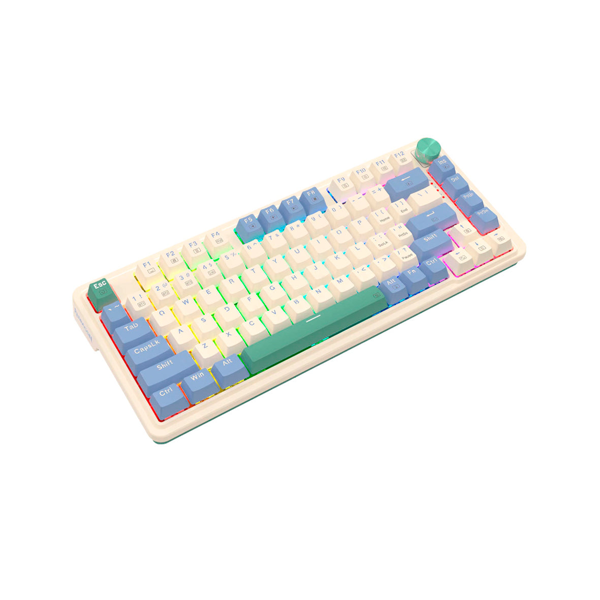 Redragon - K673 Ucal Pro 75% Wireless Gasket RGB Gaming Keyboard - White