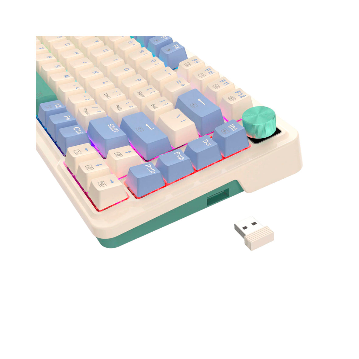 Redragon - K673 Ucal Pro 75% Wireless Gasket RGB Gaming Keyboard - White