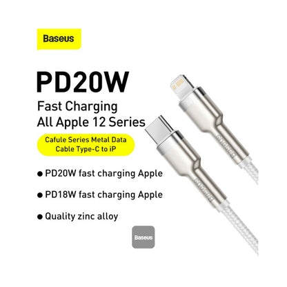 Baseus - Metal Series Type-C to Lightning iPhone PD 20W 2M