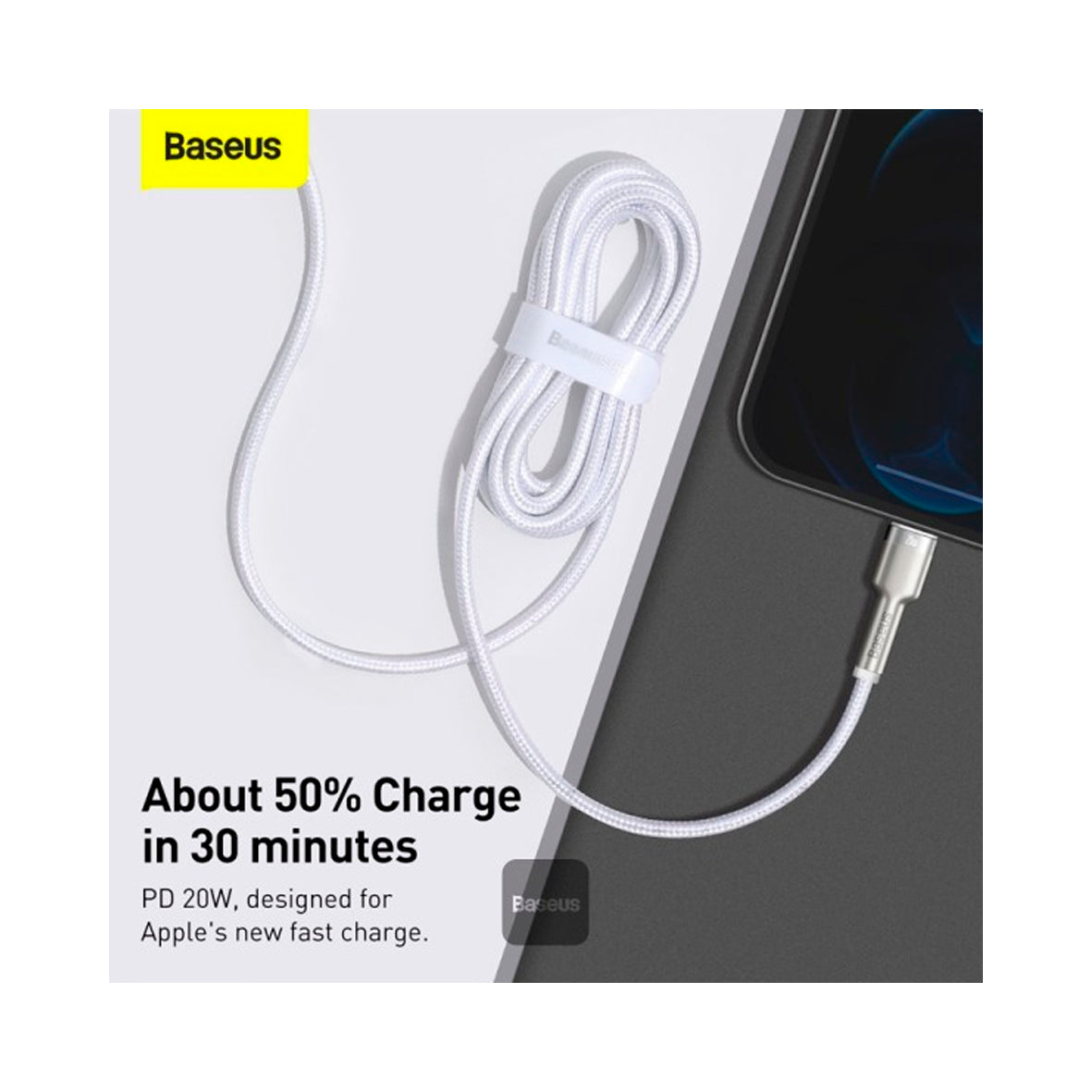 Baseus - Metal Series Type-C to Lightning iPhone PD 20W 2M