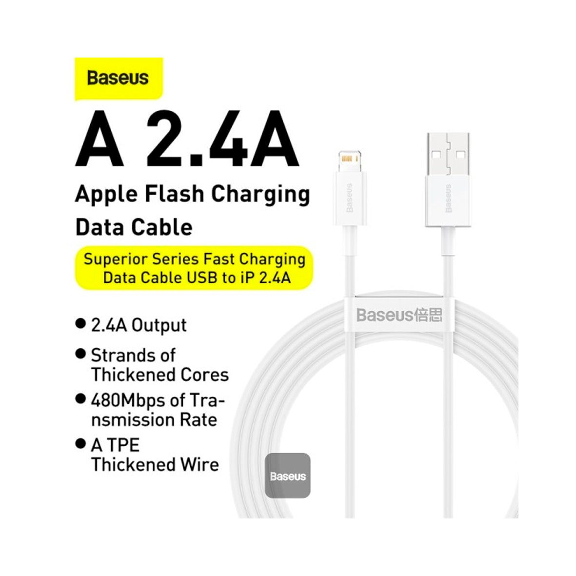 Baseus - Superior Series USB to Lightning-Fast Charging 2.4A