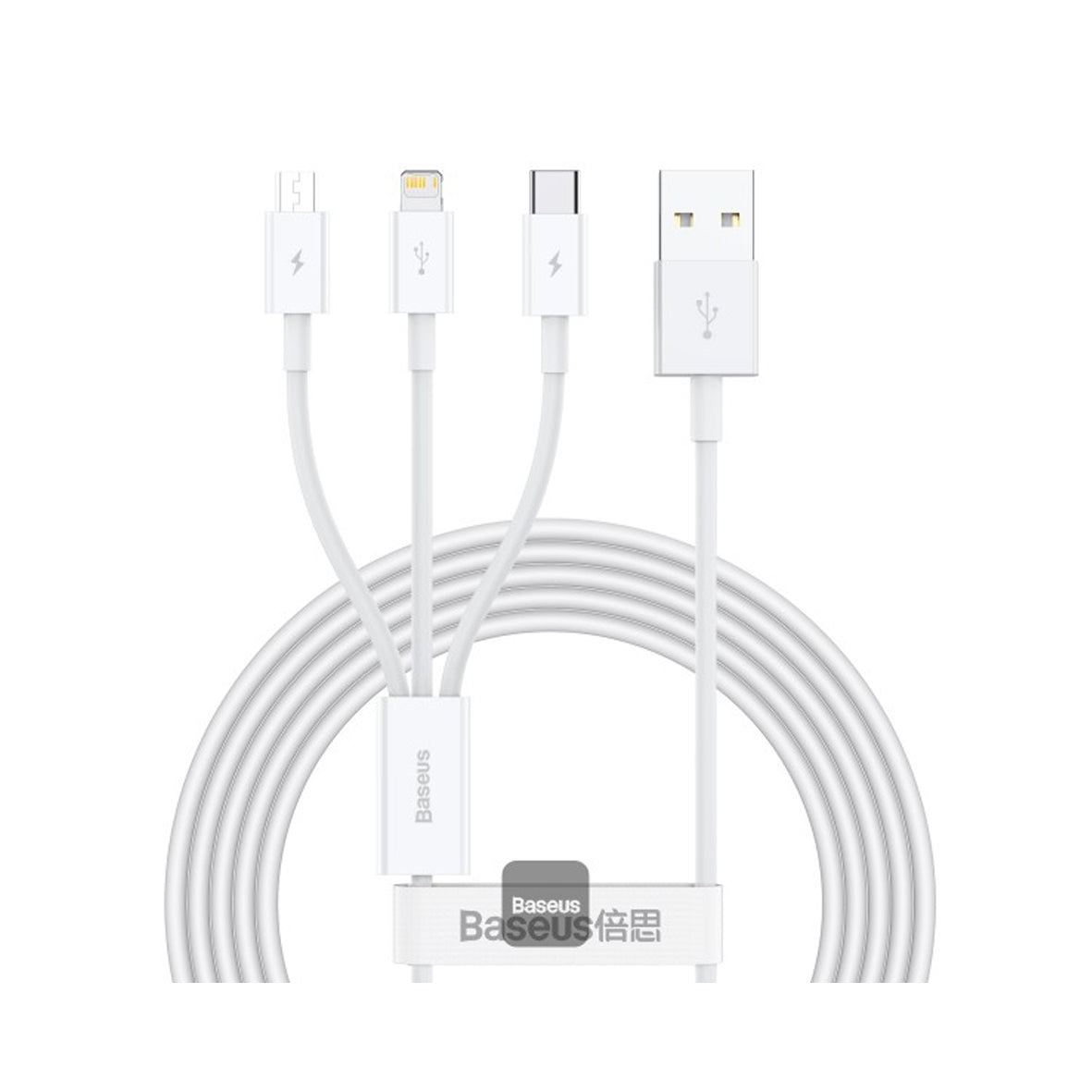Baseus - 3 in 1 Cable 1.5 m - White