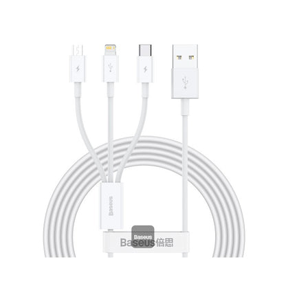 Baseus - 3 in 1 Cable 1.5 m - White