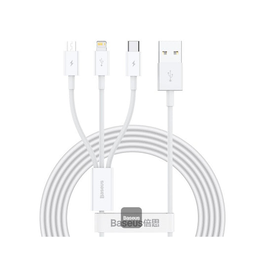 Baseus - 3 in 1 Cable 1.5 m - White