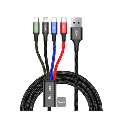 Baseus - 4 in 1 Lightning / Micro USB / 2x USB-C 3.5A 1.2m