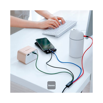 Baseus - 4 in 1 Lightning / Micro USB / 2x USB-C 3.5A 1.2m