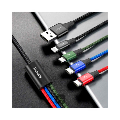 Baseus - 4 in 1 Lightning / Micro USB / 2x USB-C 3.5A 1.2m
