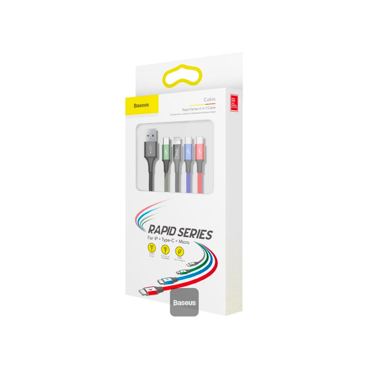 Baseus - 4 in 1 Lightning / Micro USB / 2x USB-C 3.5A 1.2m
