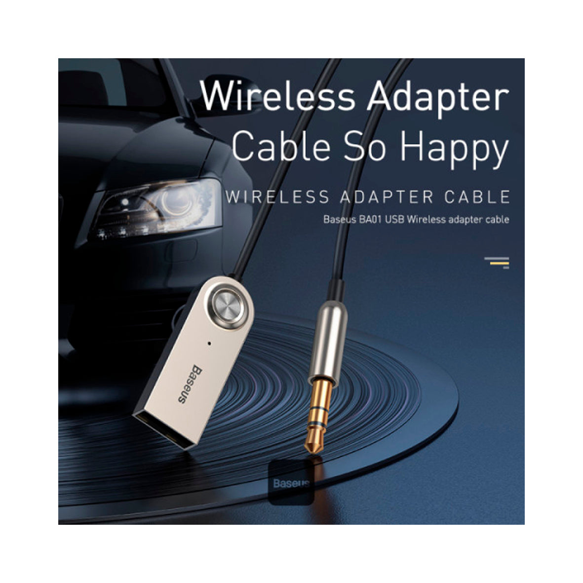 Baseus - Bluetooth 5.0 Audio Receiver Cable AUX Jack Audio Adapter