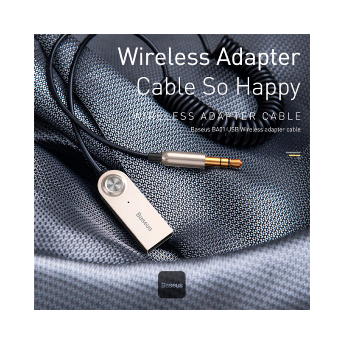 Baseus - Bluetooth 5.0 Audio Receiver Cable AUX Jack Audio Adapter