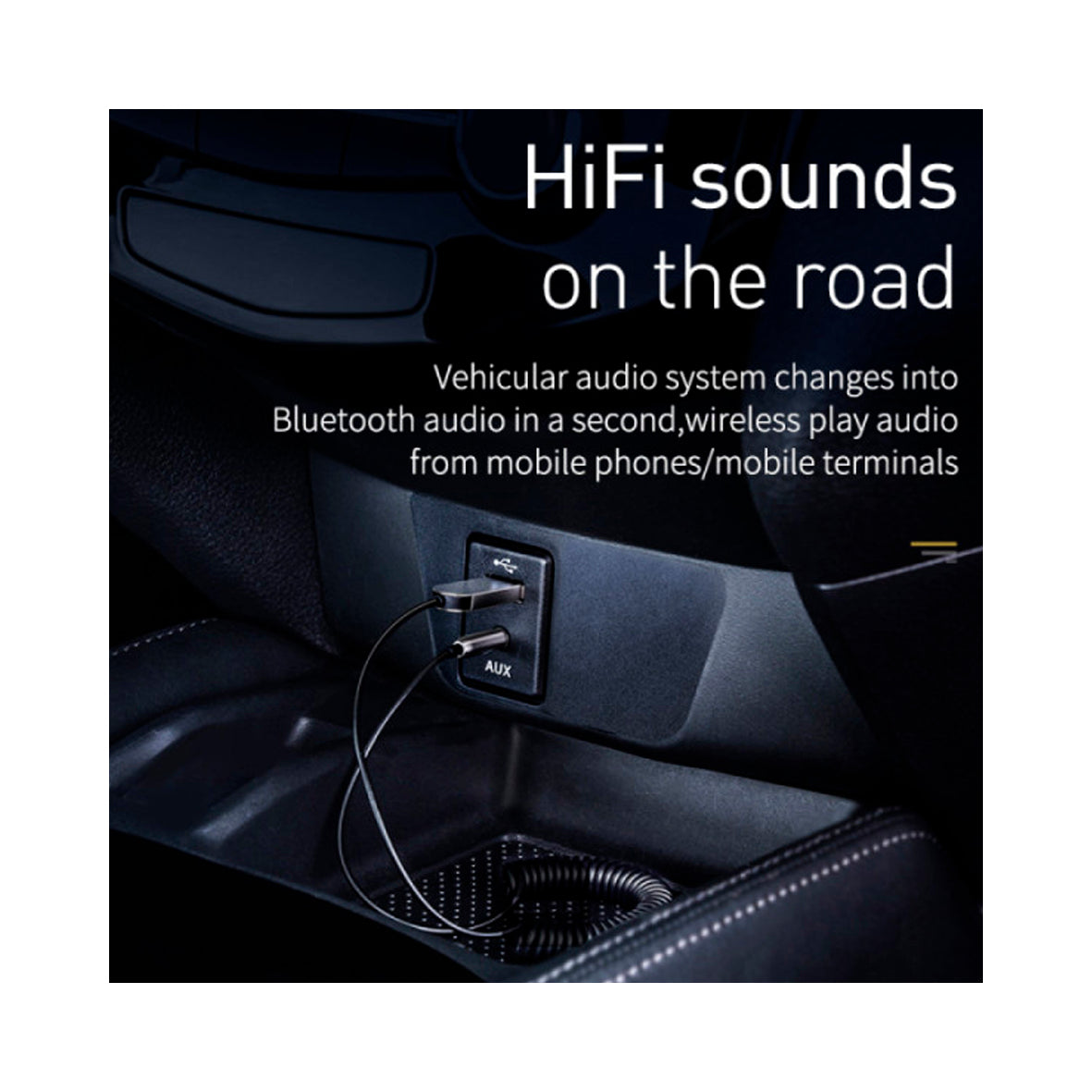 Baseus - Bluetooth 5.0 Audio Receiver Cable AUX Jack Audio Adapter