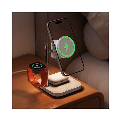 Acefast - 32.5W Qi2 MagSafe Triple Wireless Magnetic Charging Pad - White