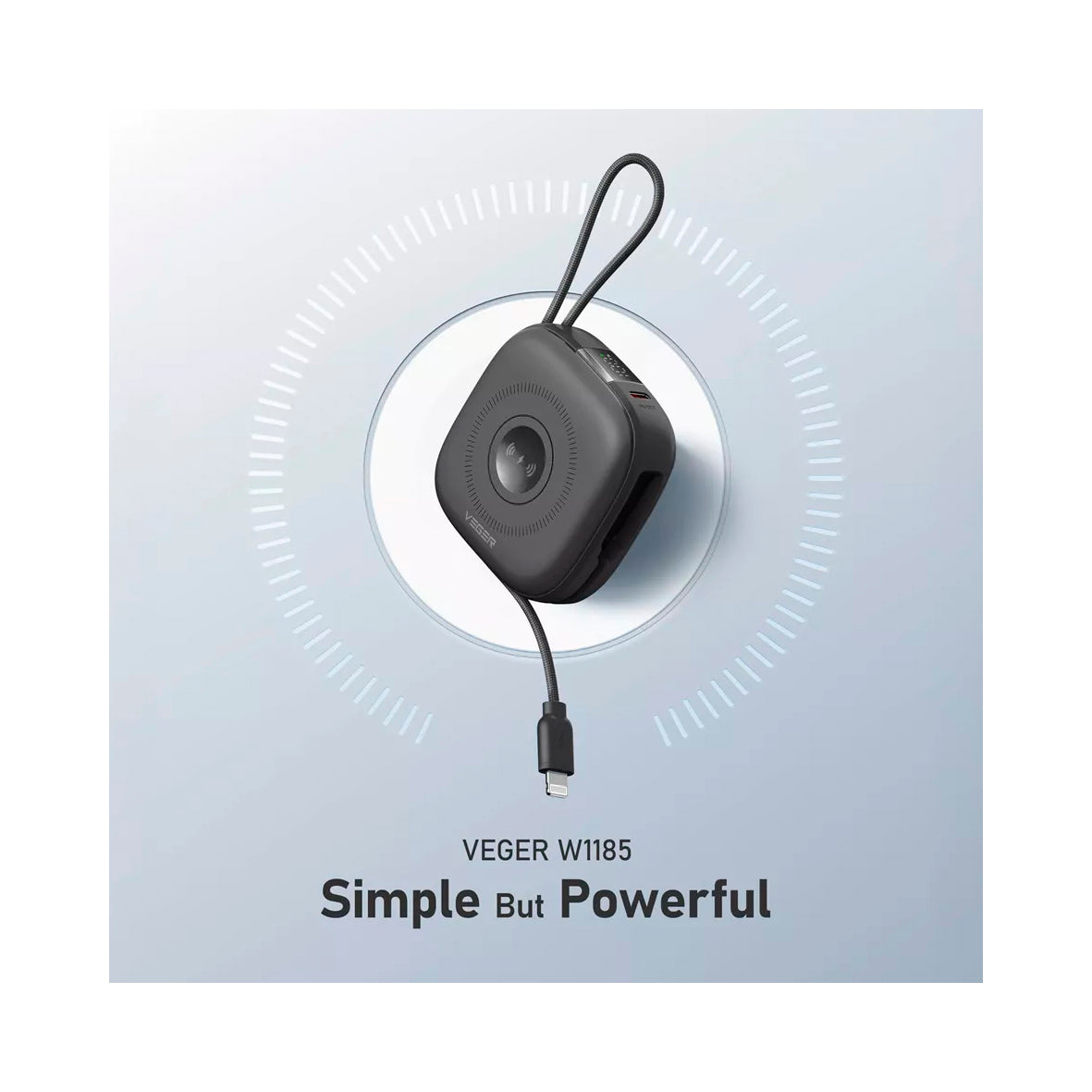 Veger - Magcore - 10,000mAh PD Wireless Charging Powerbank - Black