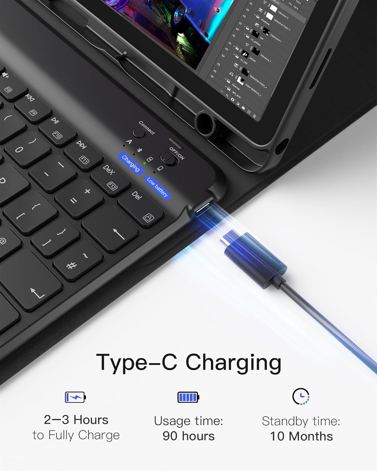 Inateck - Samsung Tab A9+ Case + Keyboard