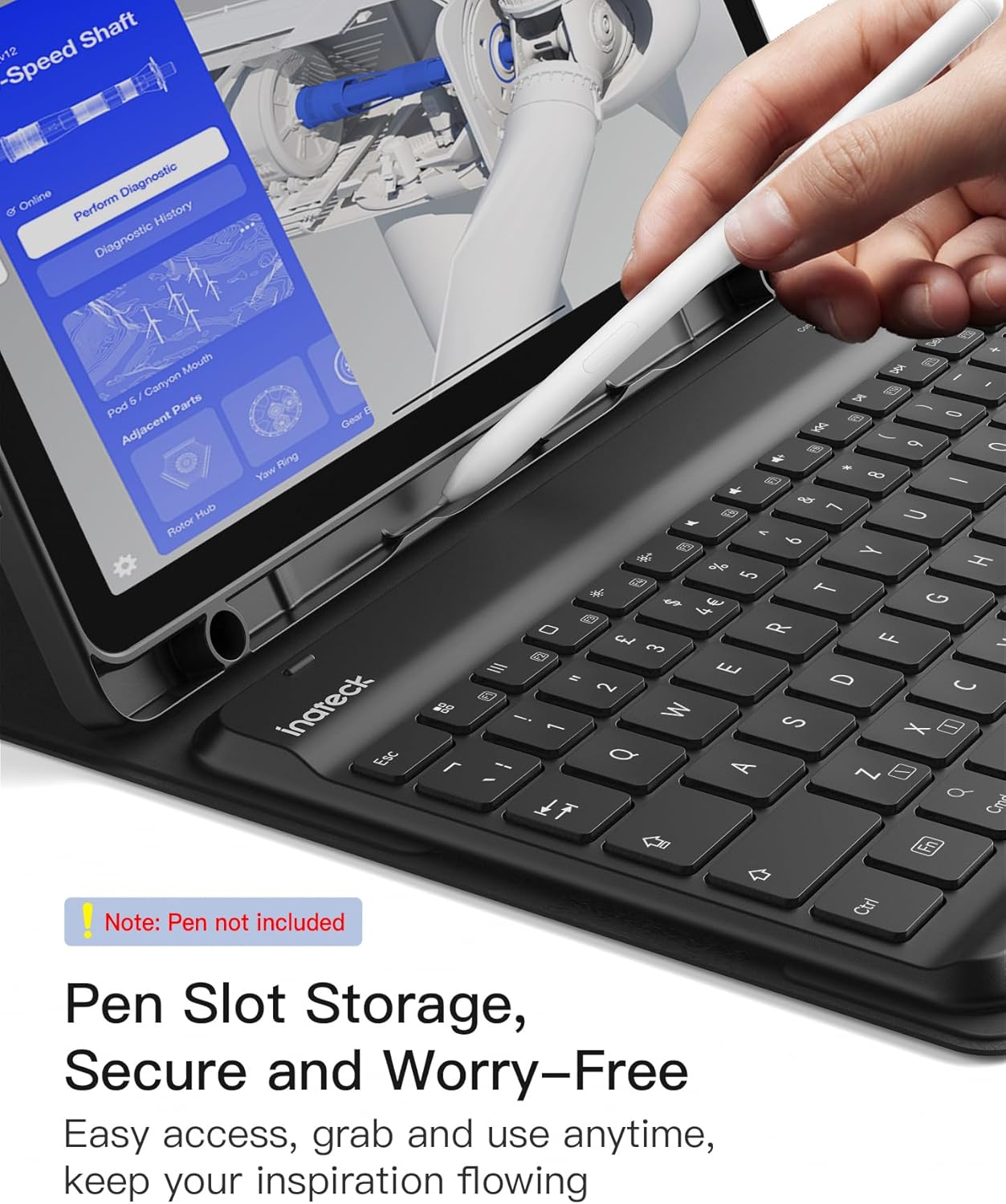 Inateck - Samsung Tab A9+ Case + Keyboard