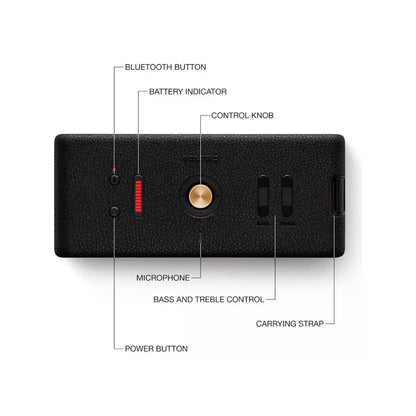 Marshall - Middleton II - Portable Bluetooth Speaker - Black and Brass