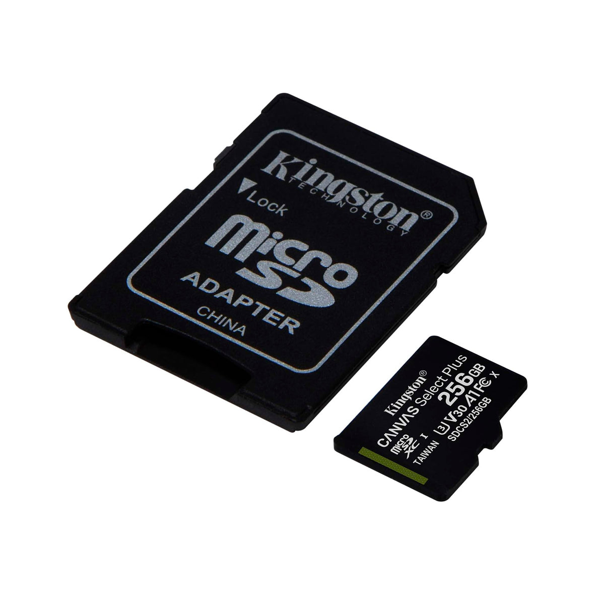 Kingston - MicroSDXC 256GB Class 10 Memory Card+Adapter