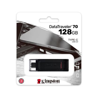 Kingston - DataTraveler 70 128GB USB-C 3.2 Flash Drive