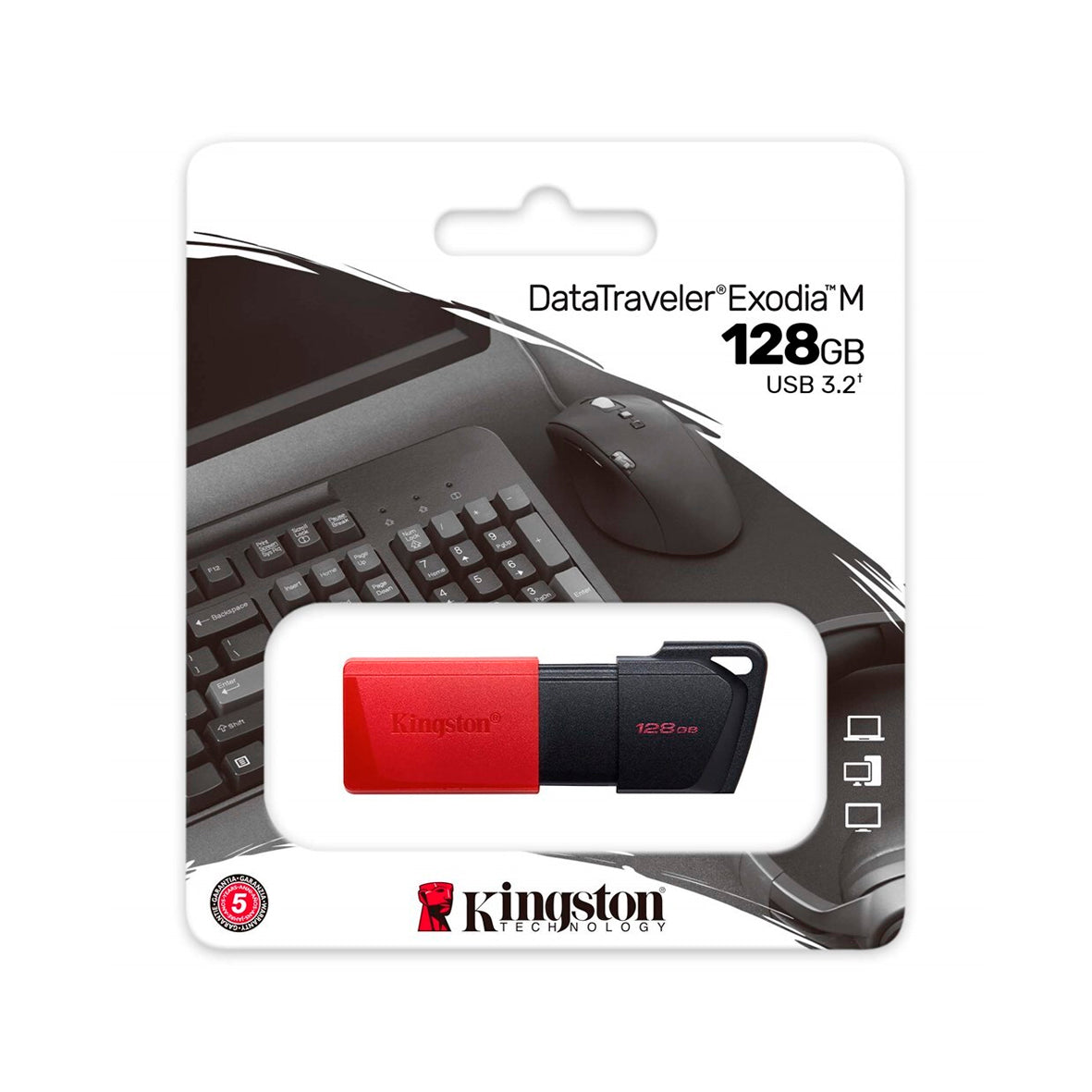 Kingston - DataTraveler Exodia M 128GB USB 3.2 Gen 1