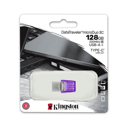 Kingston - DataTraveler MicroDuo 3C USB-A + USB-C - 128GB