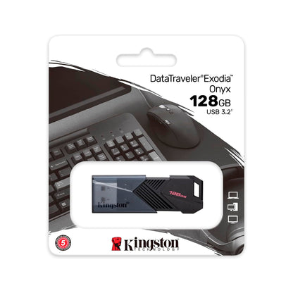 Kingston - DataTraveler Exodia Onyx 128GB USB 3.2 Gen 1