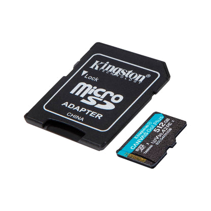 Kingston - Canvas Go! Plus 512GB Gen4 MicroSDXC Card+Adapter