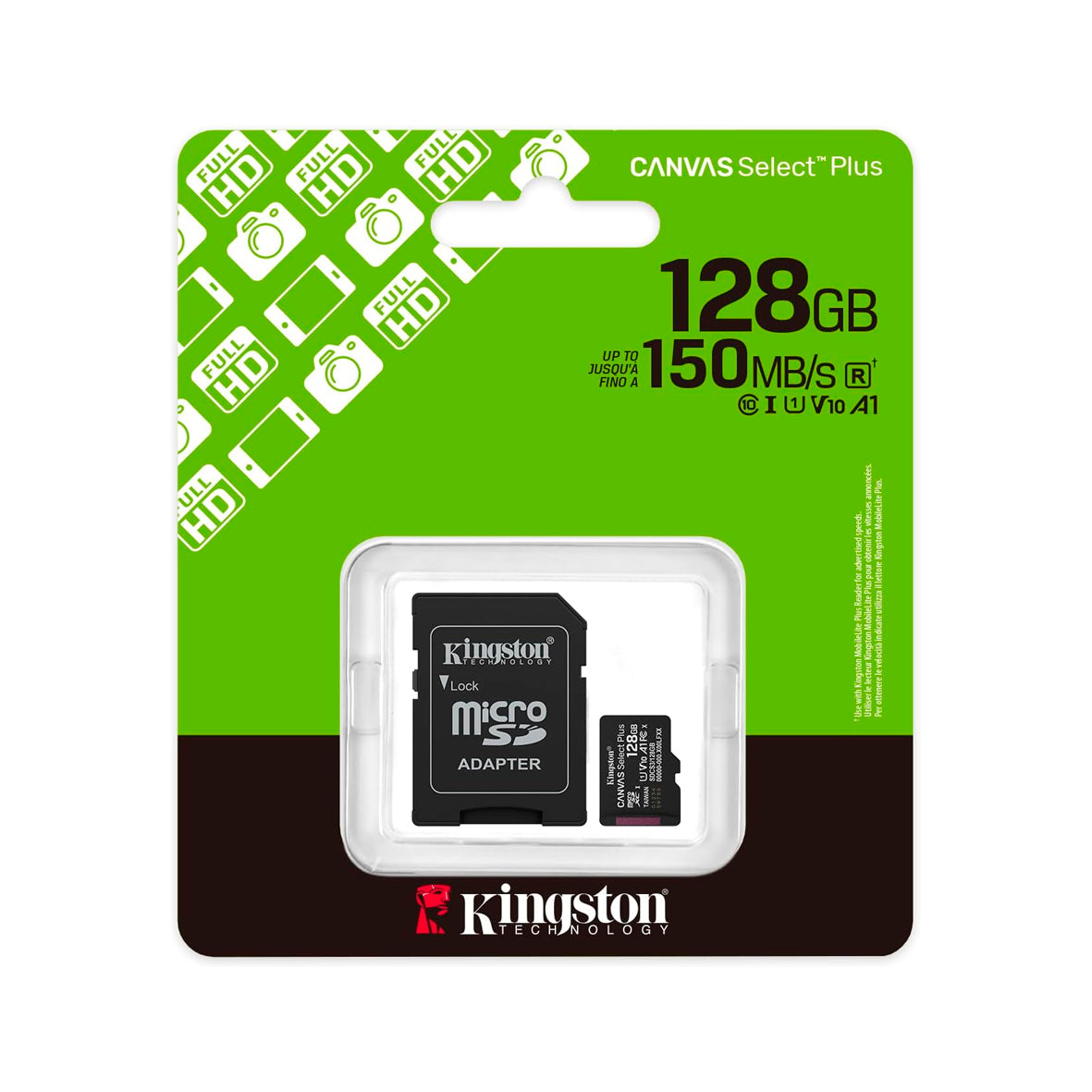 Kingston - Canvas Select Plus microSD Memory Card 128GB