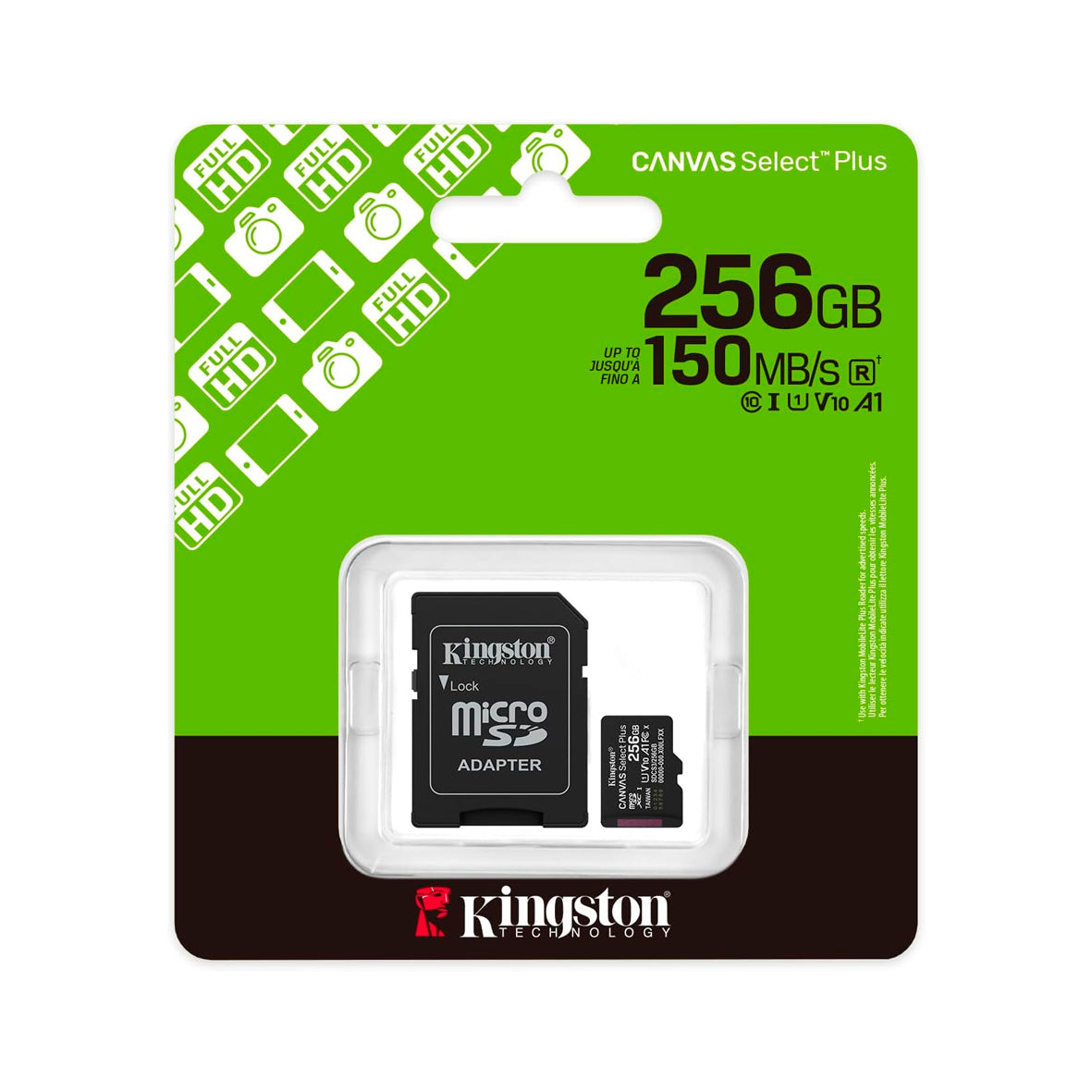 Kingston - Canvas Select Plus microSD Memory Card 256GB