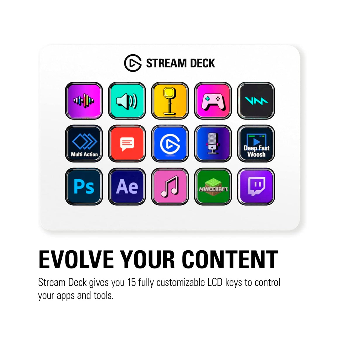 Elgato - Stream Deck MK.2 Studio Controller - White