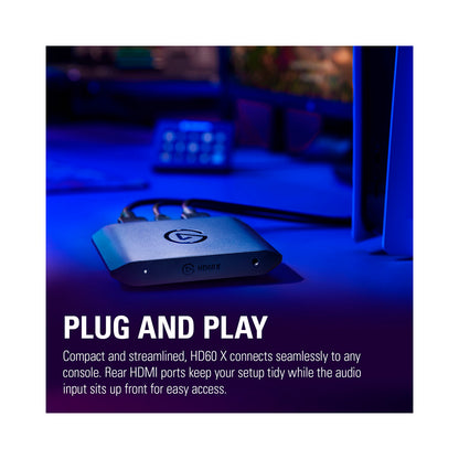 Elgato - HD60 X Stream and Record in 1080p60 HDR10 - Black
