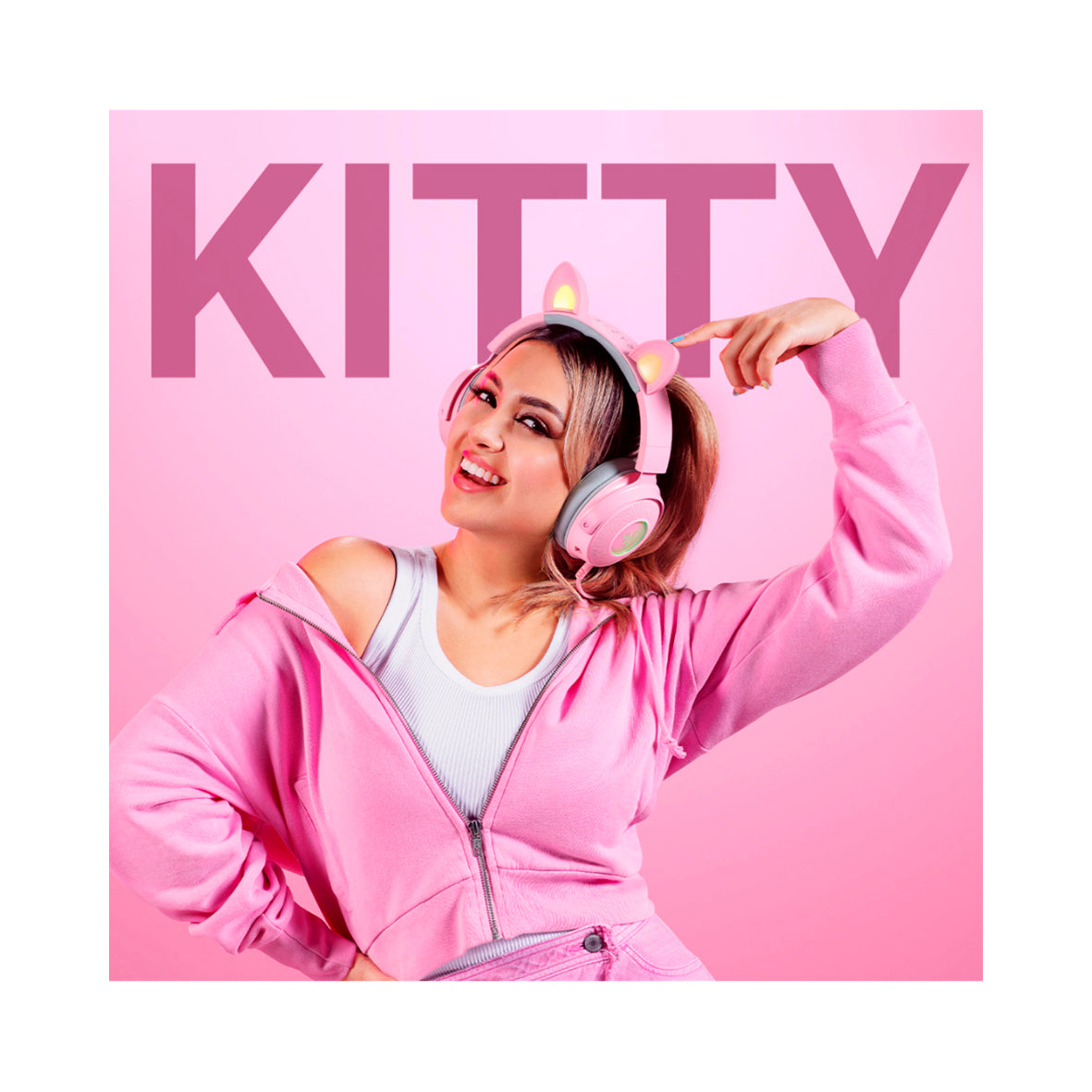Razer - Kraken Kitty V2 Pro Quartz Pink Gaming Headset - Pink