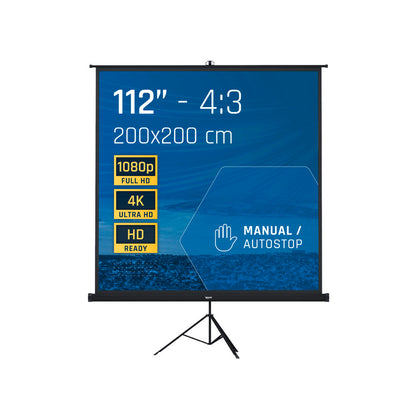 Manual Wall Screen With Tripod 2x2 Meter