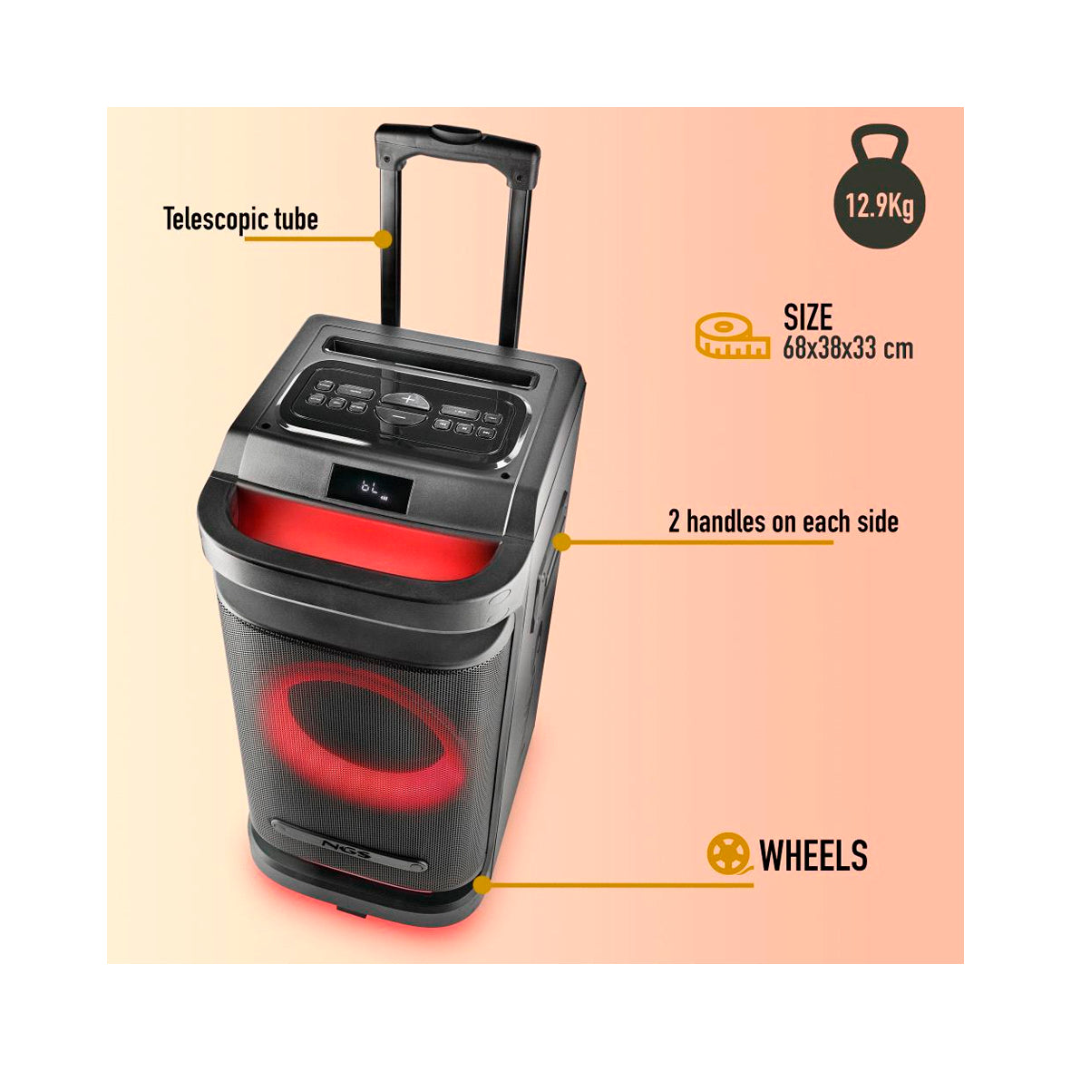 NGS - 9002 Speaker Suwoofer 10"