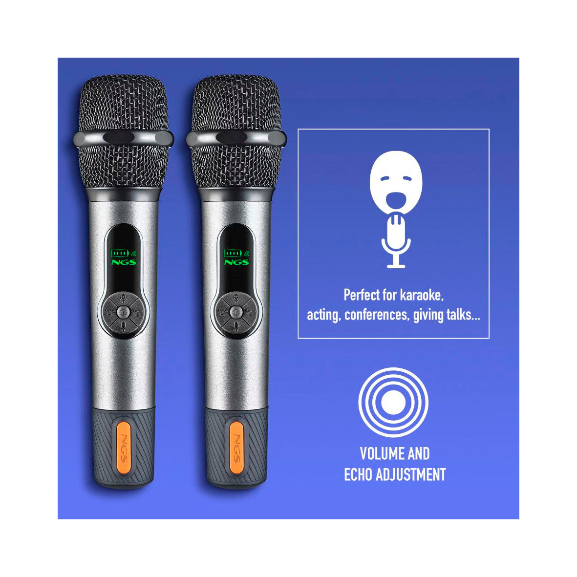 NGS - Singer Star Wireless Microphone Duo - black