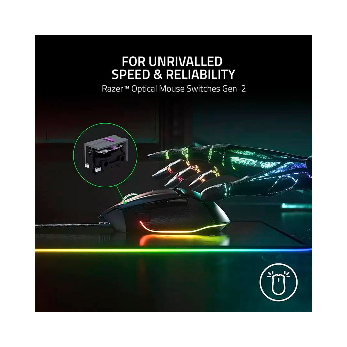 Razer - Basilisk V3 Wired Ergonomic Gaming Mouse - Black