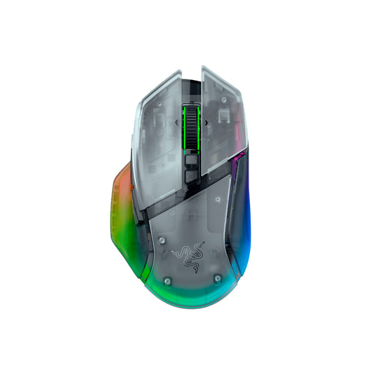 Razer - Basilisk V3 Pro 35K Gaming Mouse Wireless/Phantom - Clear