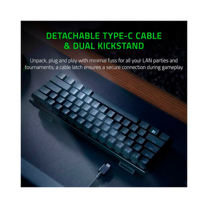 Razer - Huntsman Mini RGB Optical Purple Gaming Keyboard - Black