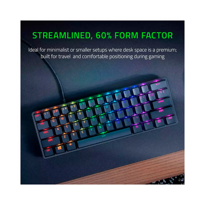 Razer - Huntsman Mini RGB Optical Purple Gaming Keyboard - Black