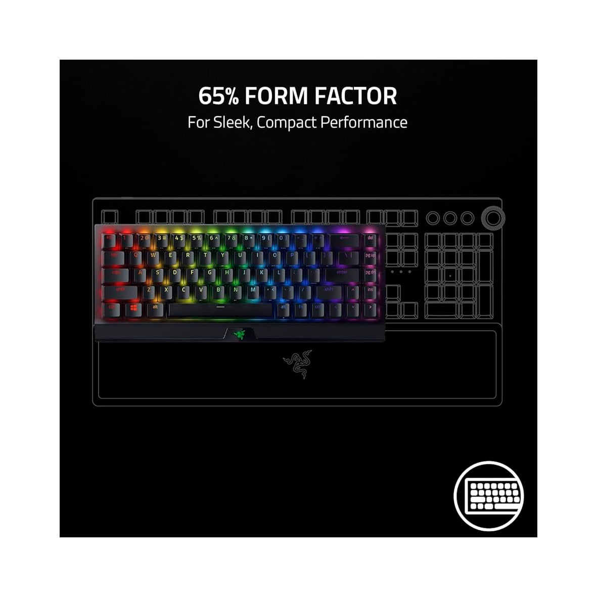 Razer - BlackWidow V3 Mini Mechanical Gaming Keyboard - Black