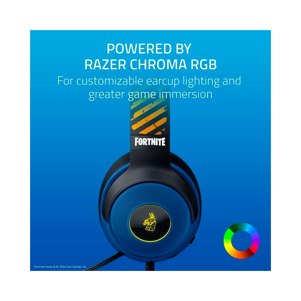 Razer - Kraken V3 X Fortnite Ed. Gaming Headset - Blue