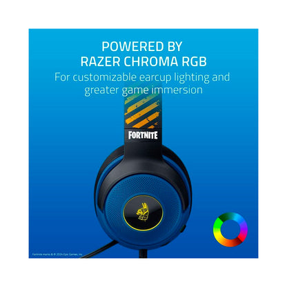 Razer - Kraken V3 X Fortnite Ed. Gaming Headset - Blue
