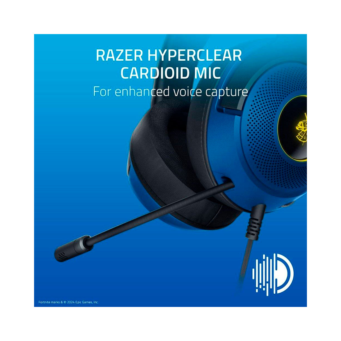 Razer - Kraken V3 X Fortnite Ed. Gaming Headset - Blue