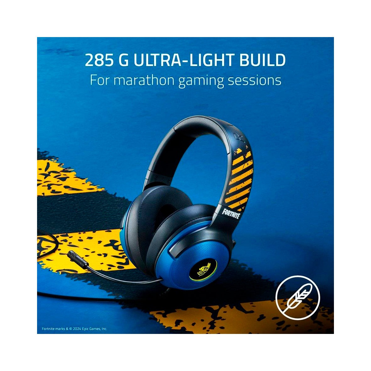 Razer - Kraken V3 X Fortnite Ed. Gaming Headset - Blue