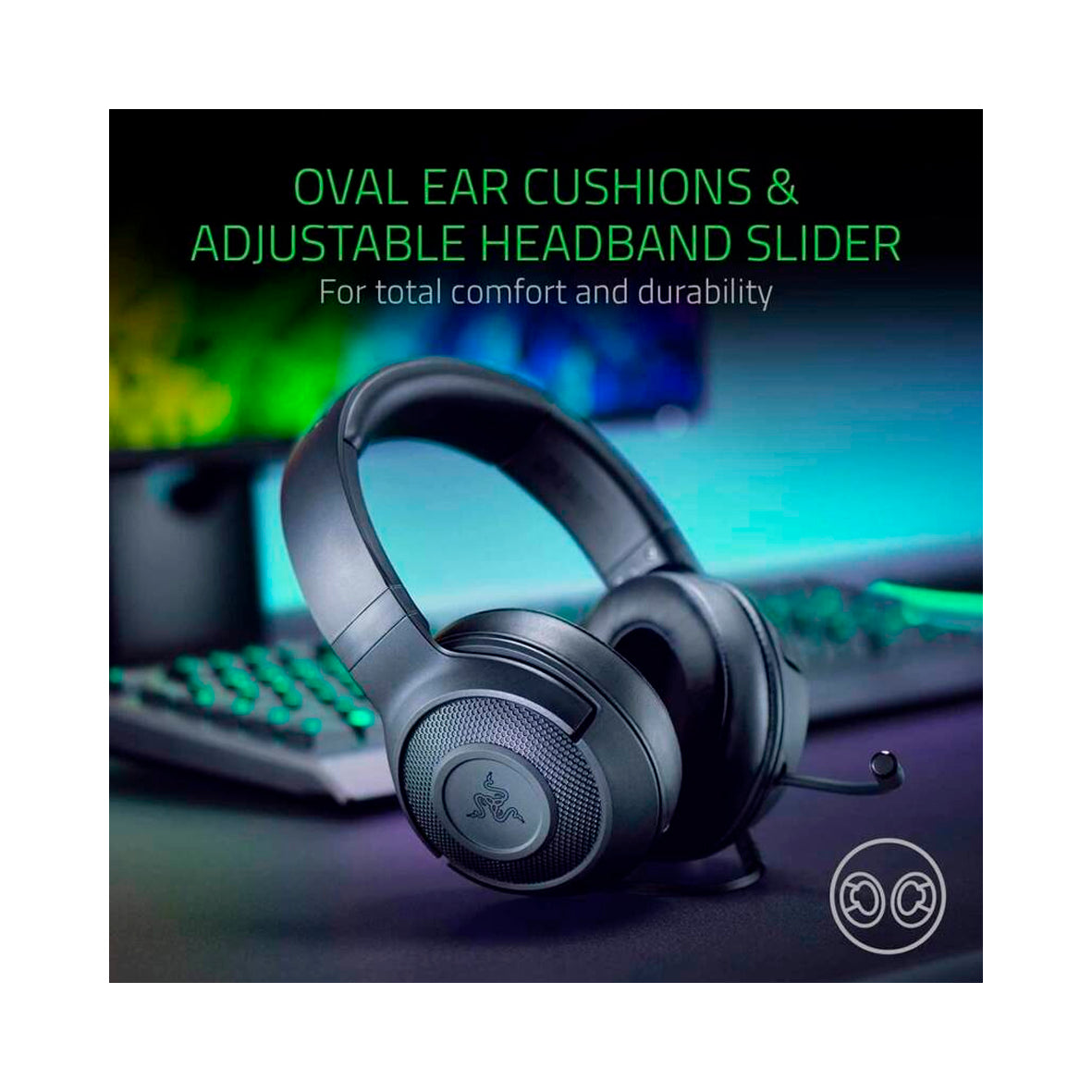 Razer - Kraken X Lite - Essential Wired Gaming Headset - Black
